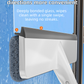 3-in-1 Spray Window Squeegee with 35cm Clean-Panel & 115cm Extension Pole - Multi-functional Spray, Scrub & Squeegee Tool with 3 Microfiber Cloths