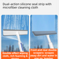 3-in-1 Spray Window Squeegee with 30cm Clean-Panel & 115cm Extension Pole - Multi-functional Spray, Scrub & Squeegee Tool with 3 Microfiber Cloths