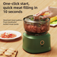 White Wireless Electric Kitchen Grinder -  Portable 150ml Baby Food Maker with 3 Stainless Steel Blades, USB Charging