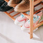 Bamboo 3 Tiers Layers  Storage Shoe Rack & Organiser