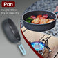3Pcs Camping Cooking Set – Lightweight Anodised Aluminium Outdoor Cookware Kit with Heat-Resistant Handles