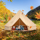 VEVOR Canvas Bell Tent 3m/9.8ft 4-Season Canvas Tent for Camping with Stove Jack