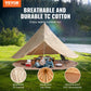 VEVOR Canvas Bell Tent 5m/16.4ft 4-Season Camping Yurt Tent with Stove Jack