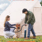 VEVOR Inflatable Tents for Camping, 3-5 Person Easy Setup Blow up Tent with Hand Pump, 300D Oxford 4 Season Glamping Tent with Canopy, Stove Jack, 2 Doors & 2 Mesh Windows (Storage Bag Included)