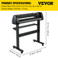 VEVOR 28 Inch Vinyl Cutter Machine With Floor Stand Vinly Sign Cutting Plotter Starter Bundle Kit Software Adjustable Force & Speed