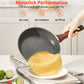 VEVOR Frying Pan Skillet, Aluminum Egg Fry Pans, 3 Piece Set (250, 280, 325 mm), Nonsitck Heavy-Duty Skillets with Heat-Resistant Handle, Chef's Kitchen Cookware, for Gas, Electric, Induction, Grey