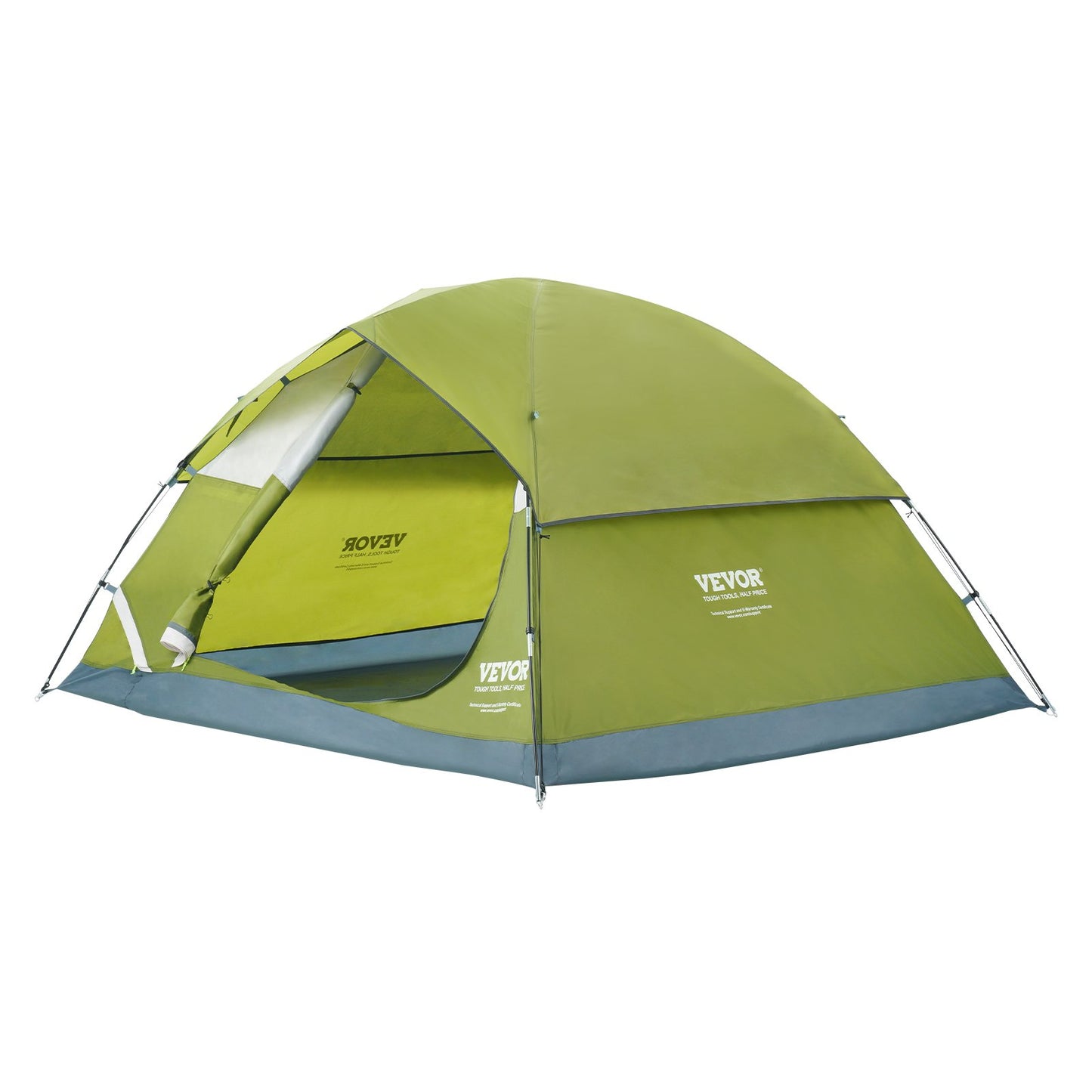 VEVOR Camping Tent, 7 x 7 x 4 ft Fit for 6 Person, Waterproof Lightweight Backpacking Tent, Easy Setup, with Door and Window, for Outdoor Family Camping, Hiking, Hunting, Mountaineering Travel