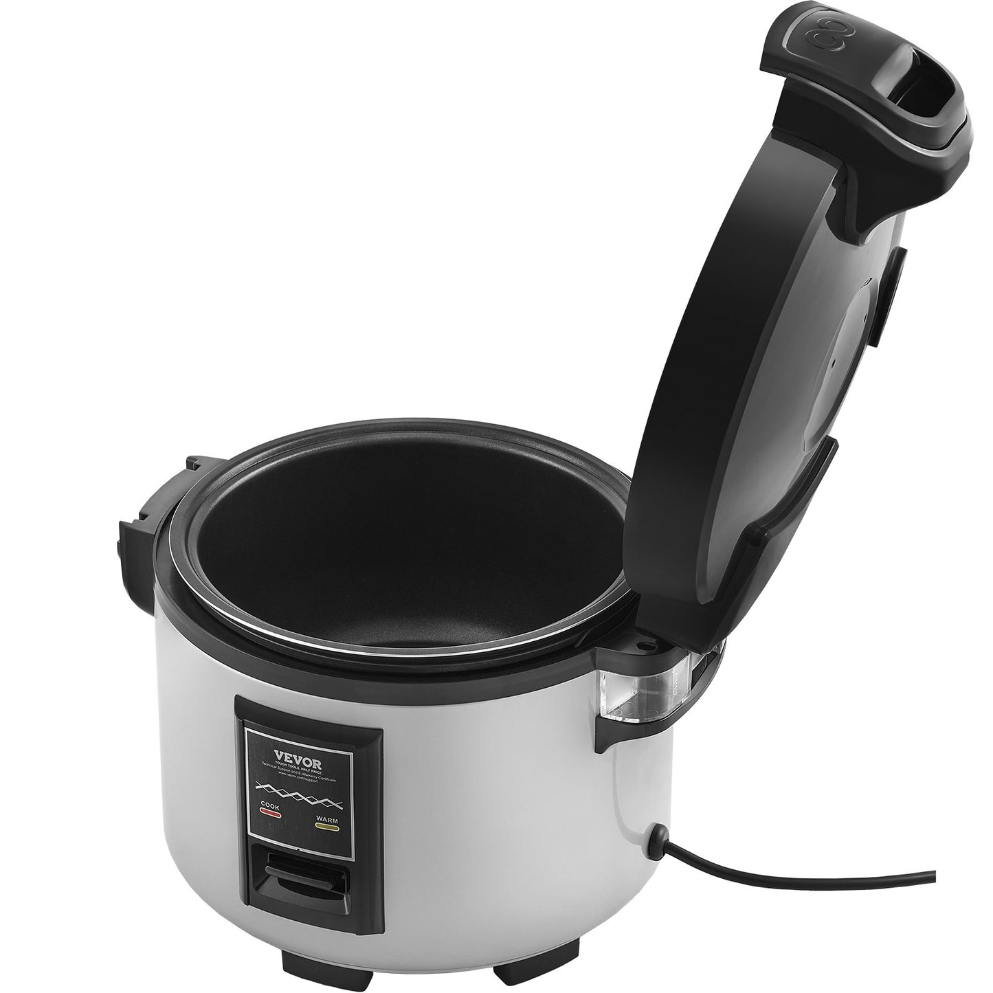 VEVOR Commercial Rice Cooker, 70-Cup Rice Cooker, 15 Liter Large Rice Cooker and Warmer with Nonstick Inner Pot, Fast Cooking and 12-Hour Keep Warm, with Rice Cup and Paddle, for Restaurant