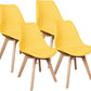 Dining Chair 4 Pcs Set Dining Chair - Yellow