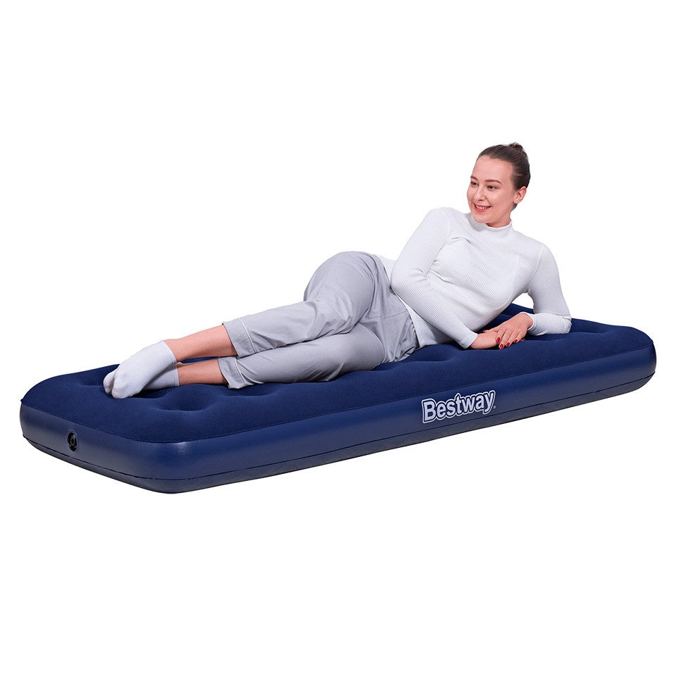 Bestway 1.85m x 76cm x 22cm Air Mattress Jr.Twin Indoor/Outdoor Heavy Duty Durable Camping