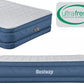 Bestway 2.03m x 1.52m x 46cm Fortech Snugable Top Air Inflatable Mattress Queen Built-in AC Pump