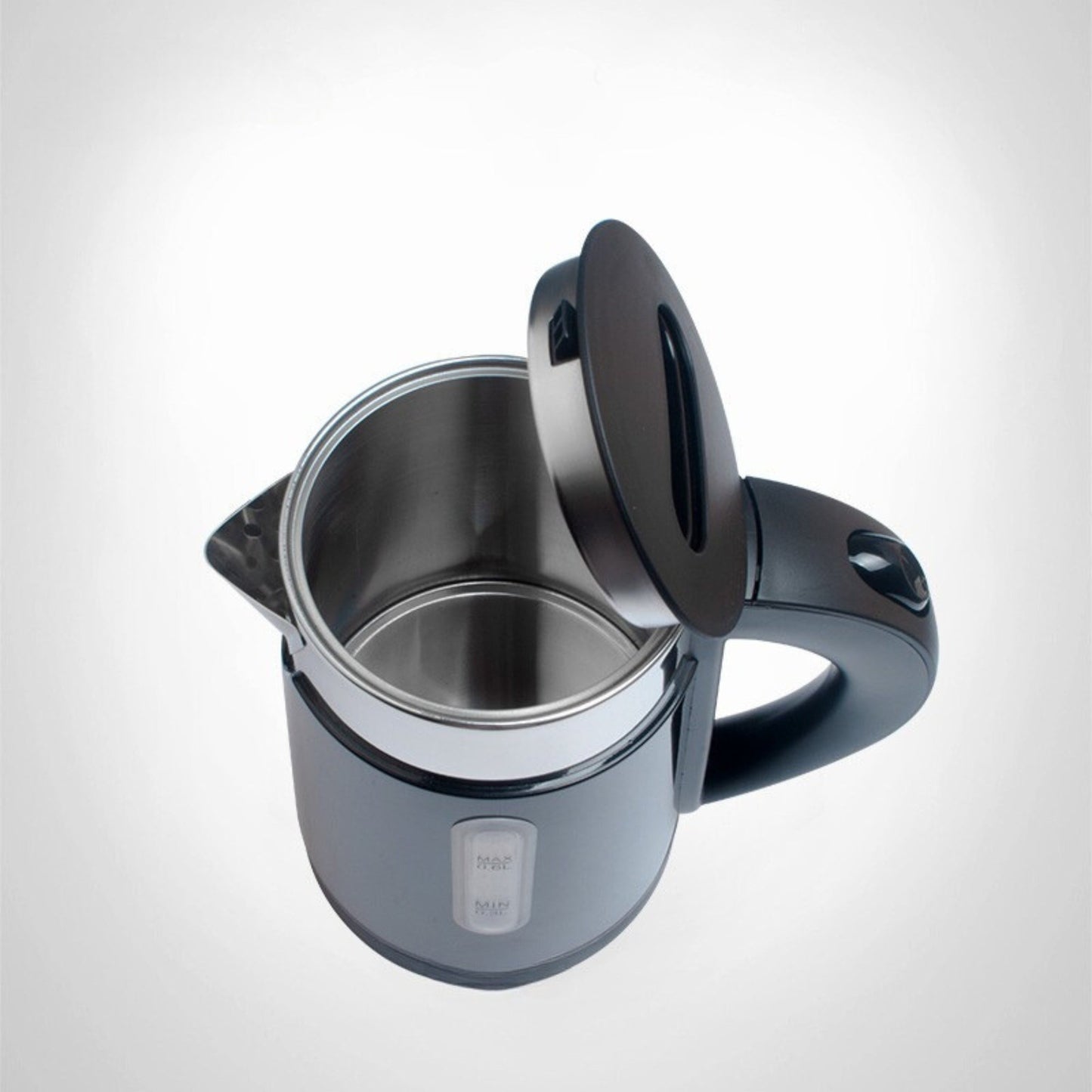 Dolphy 0.6L Black Stainless Steel Electric Kettle – Compact Hotel & Travel Kettle