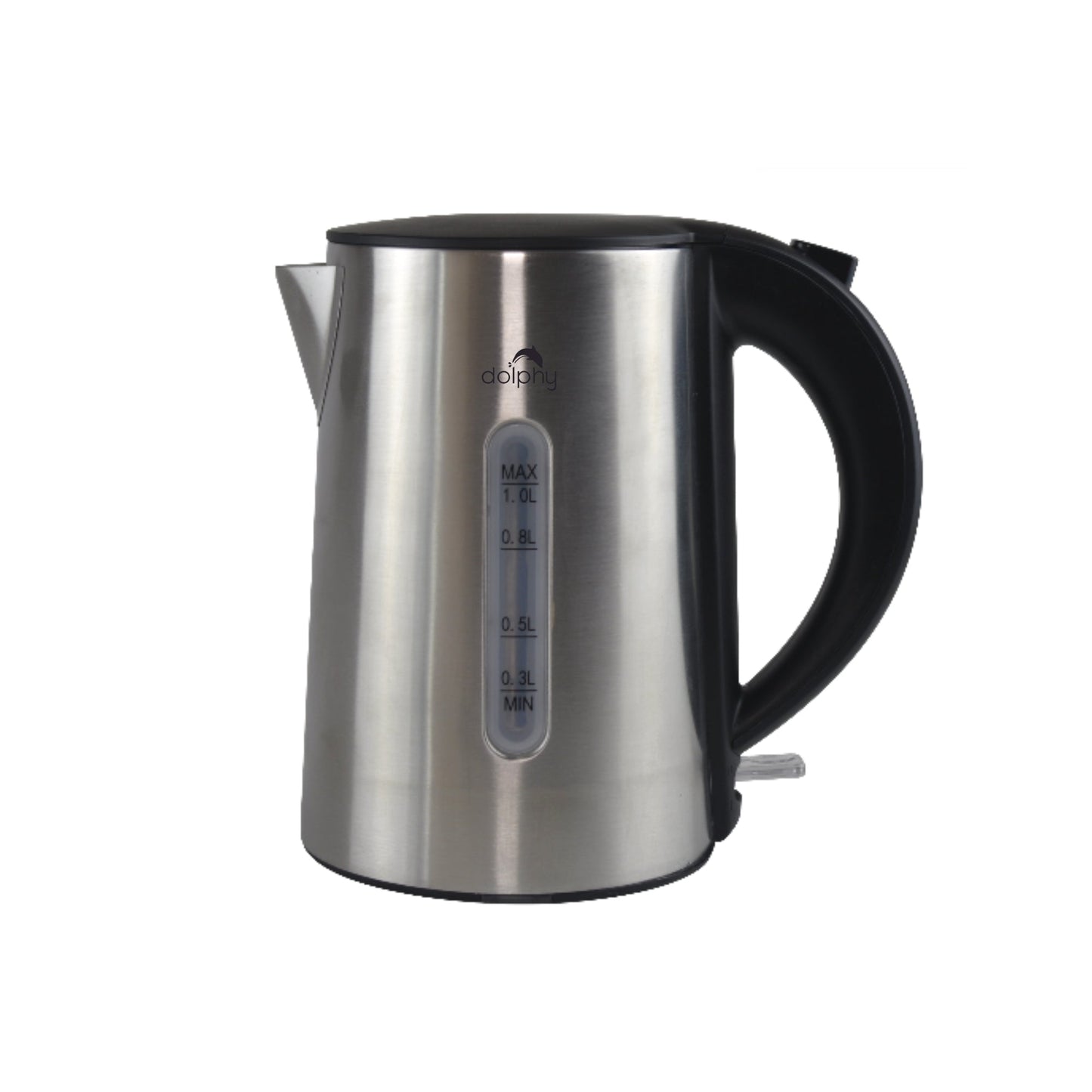 Dolphy 1.0L Brushed Silver Stainless Steel Electric Kettle – Premium Hotel Kettle