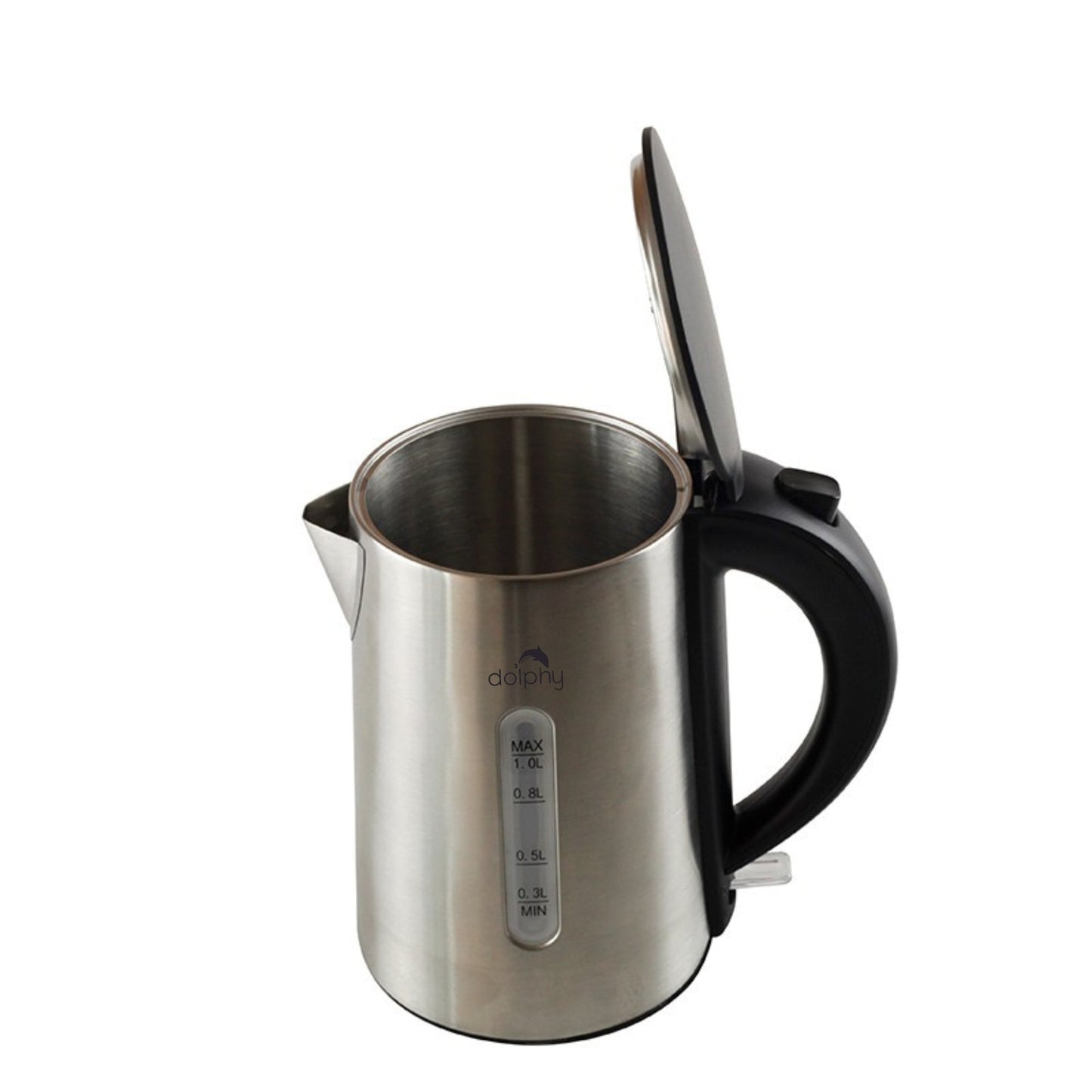 Dolphy 1.0L Brushed Silver Stainless Steel Electric Kettle – Premium Hotel Kettle