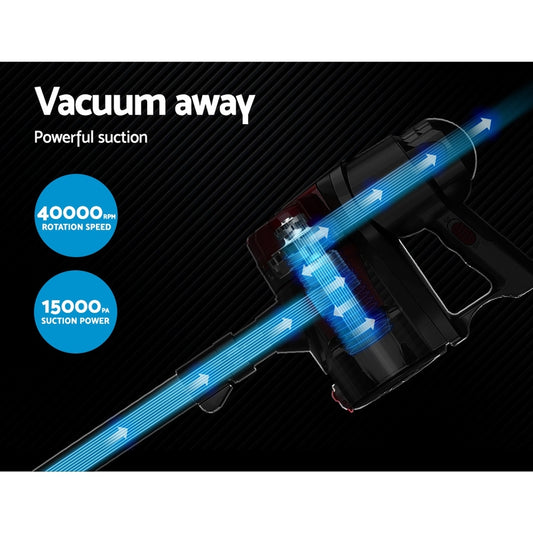 Devanti Stick Vacuum Cleaner Handheld Corded 450W Red
