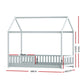 Artiss Bed Frame Wooden Kids House Frame Grey ROCK