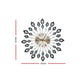 Artiss 60cm Wall Clock Large 3D Peacock Crystal Silver